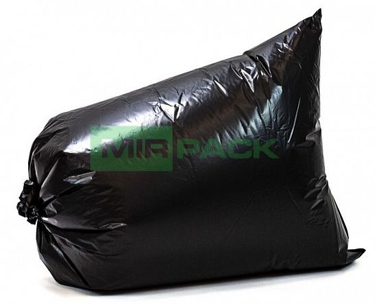 Мешки для мусора 120 л, 80 мкм, ПВД, 100 шт. черные,  2х слойные - Вид 4